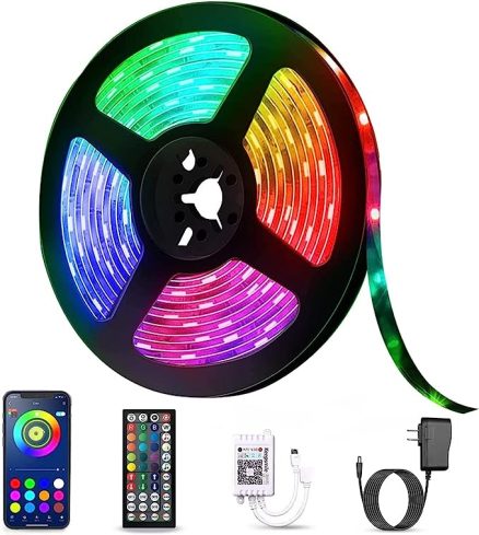 Led Lights for Bedroom, Led Strip Lights Music Sync Color Changing App Control Led Light Strips with Remote, for Room Bedroom Party Decoration 1