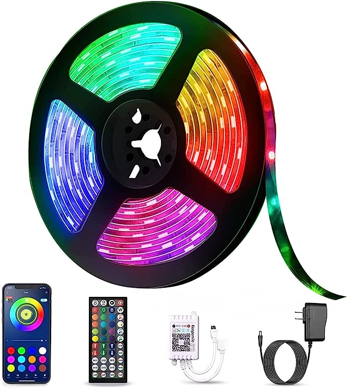 Led Lights for Bedroom, Led Strip Lights Music Sync Color Changing App Control Led Light Strips with Remote, for Room Bedroom Party Decoration 2