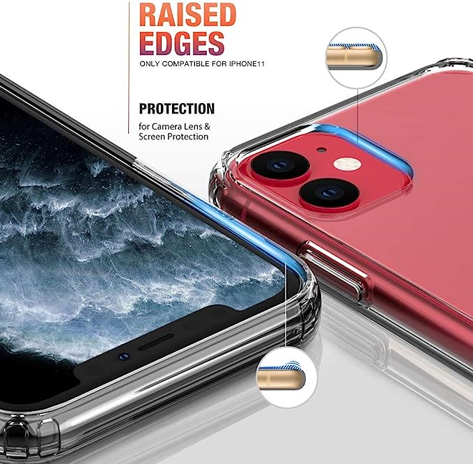 Mkeke Compatible for iPhone 11 Case, Clear Shock Absorption Bumpers Cases for 6.1 Inch 6 Mkeke Compatible for iPhone 11 Case, Clear Shock Absorption Bumpers Cases for 6.1 Inch - Image 6