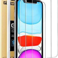 Mkeke Compatible for iPhone 11 Screen Protector for iPhone XR Screen Protector, Tempered Glass Film for Apple iPhone 11 and iPhone XR, 3-Pack Clear