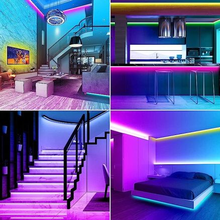 Led Lights for Bedroom, Led Strip Lights Music Sync Color Changing App Control Led Light Strips with Remote, for Room Bedroom Party Decoration 6