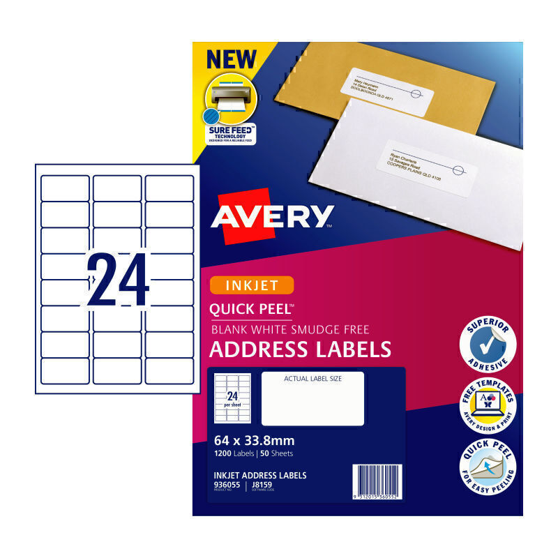 Avery IP Label J8159 24Up Pk50 1