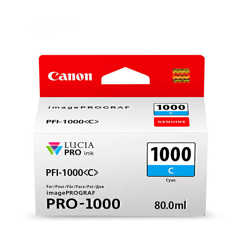 Canon PFI1000 Cyan Ink Cart 1