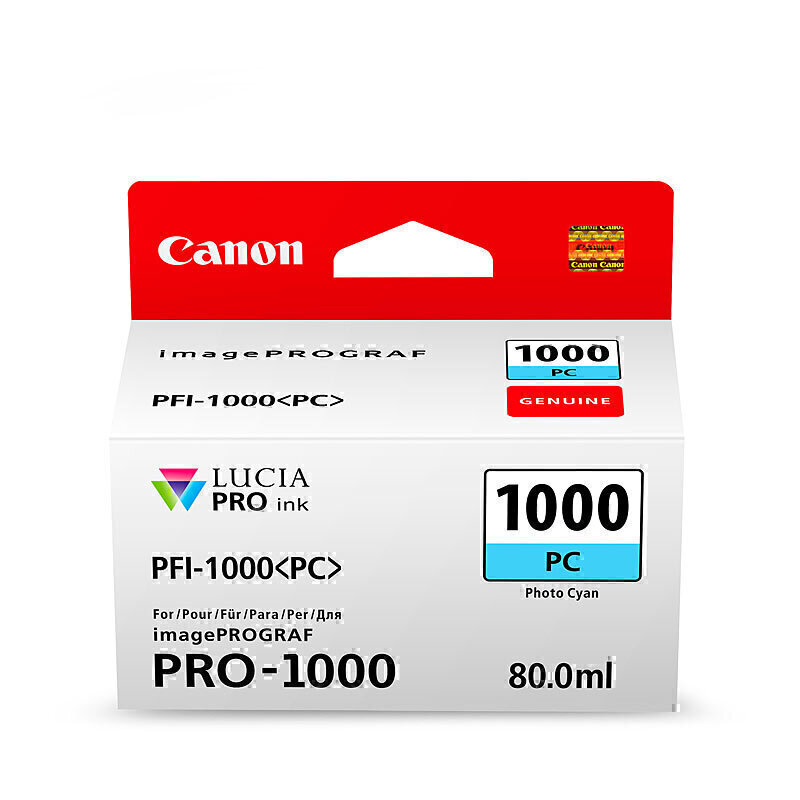 Canon PFI1000 Ph Cyan Ink Cart 1