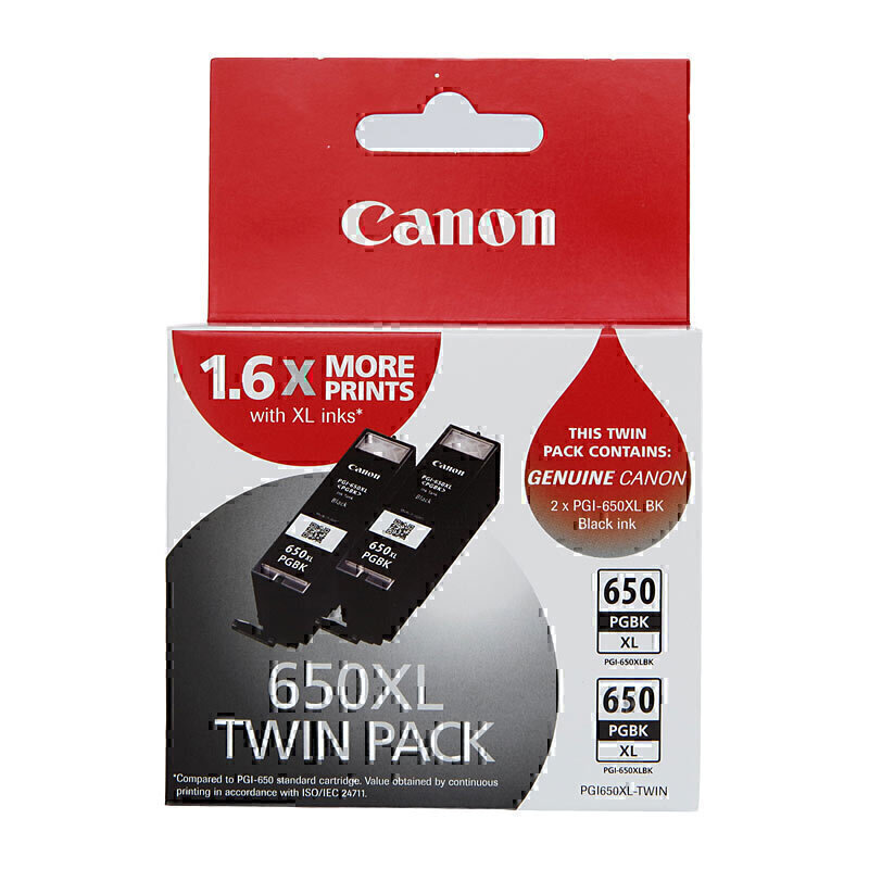 Canon PGI650XL Blk Ink Twin Pk 1