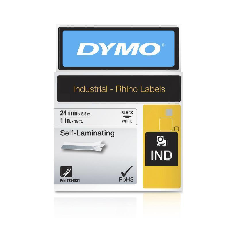 Dymo Rhino 24mm Wht Vinyl 1