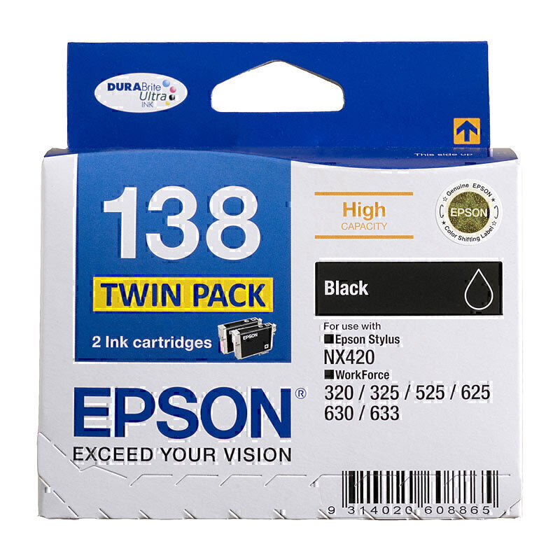 Epson 138 Black Twin Pack 1