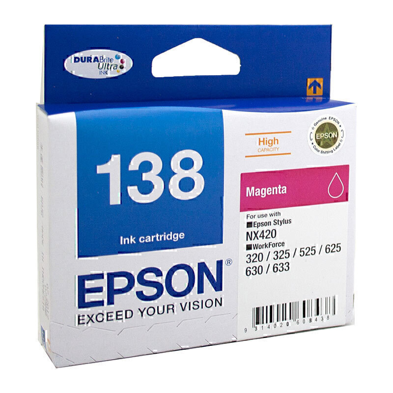 Epson 138 Magenta Ink Cart 1 Epson 138 Magenta Ink Cart 1