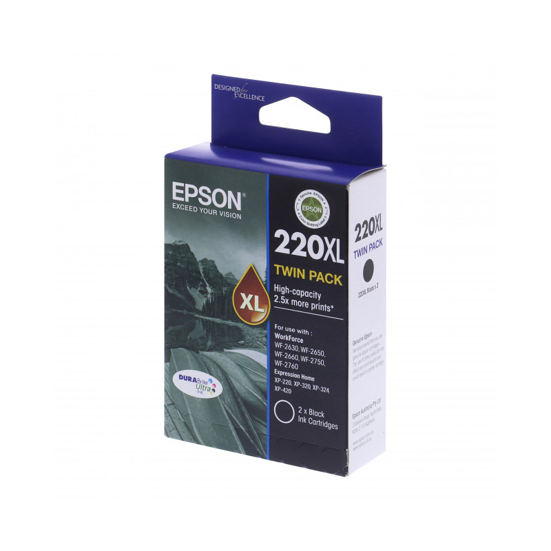 Epson 220XL Black Twin Pack 1