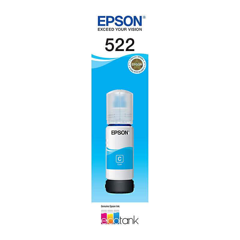 Epson T522 Cyan EcoTank Bottle 2