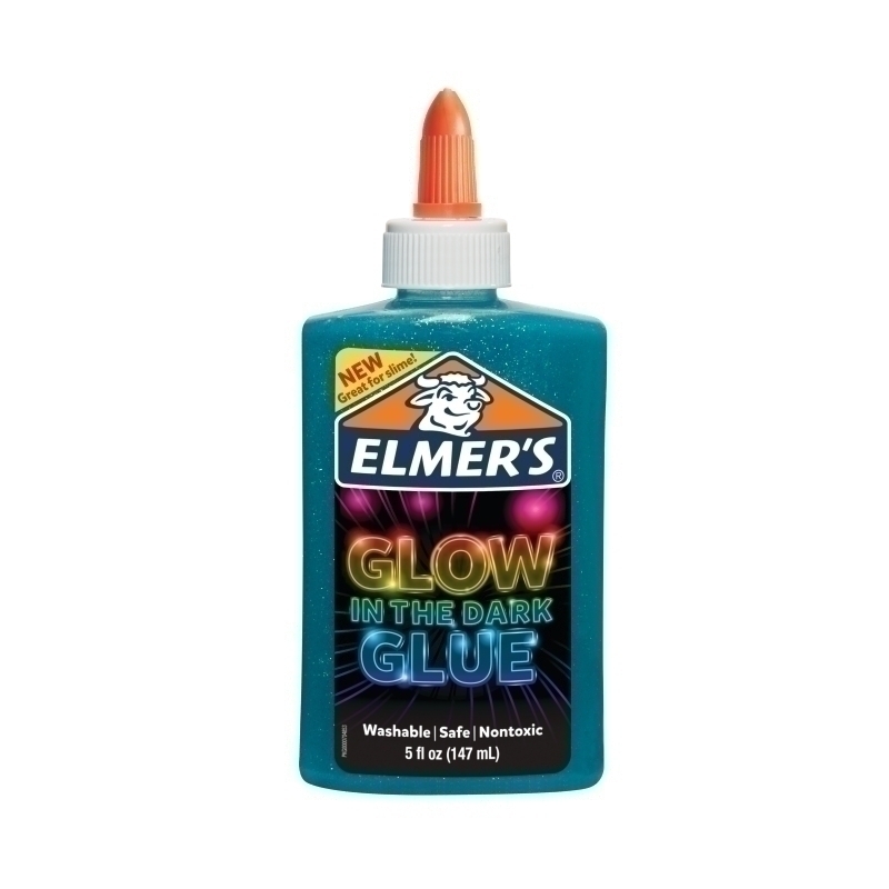 Elmers Glow Glue 147ml Blu Bx3 1