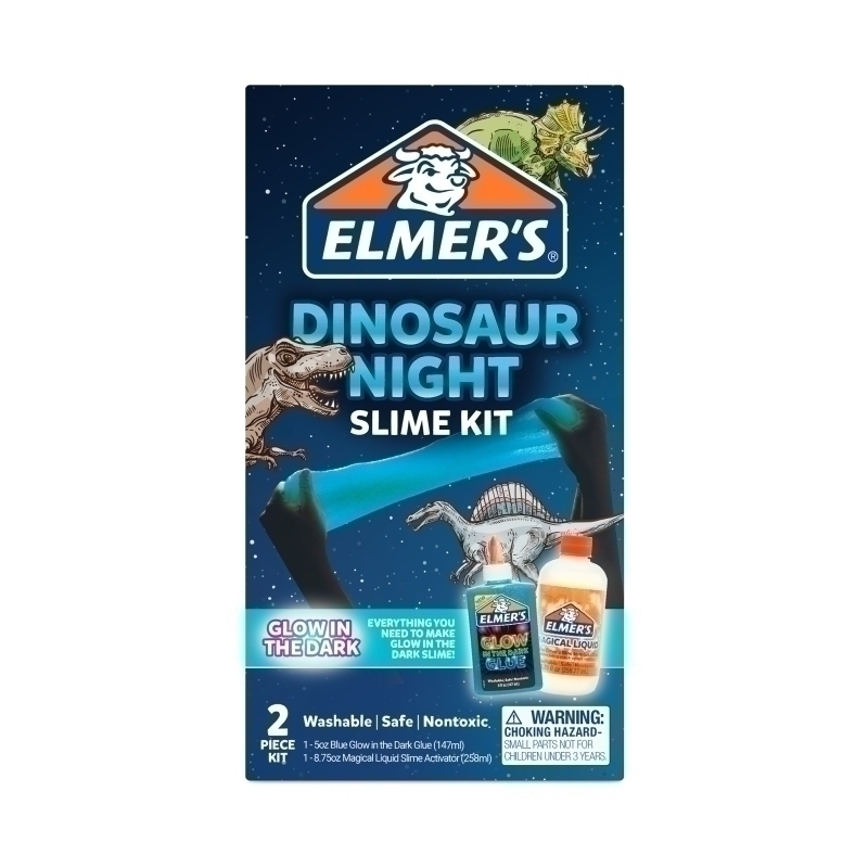 Elmers Dinosaur Slime Kit Bx4 2