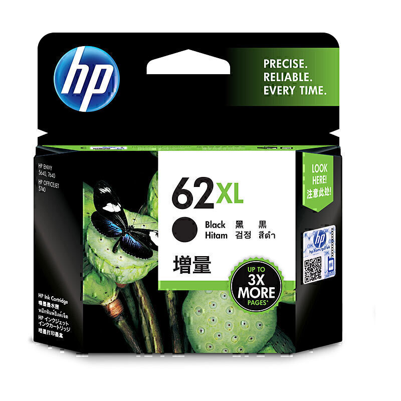 HP #62XL Black Ink C2P05AA 2