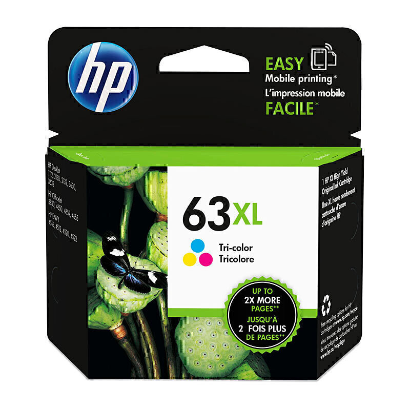 HP #63XL Tri Col Ink F6U63AA 1
