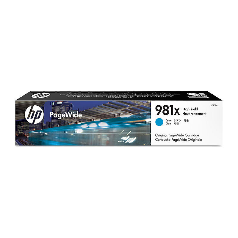 HP #981X Cyan Ink Cart L0R09A 2