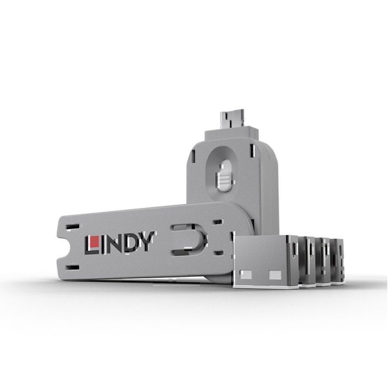 Lindy USBA Port Block/Key x4 W 1