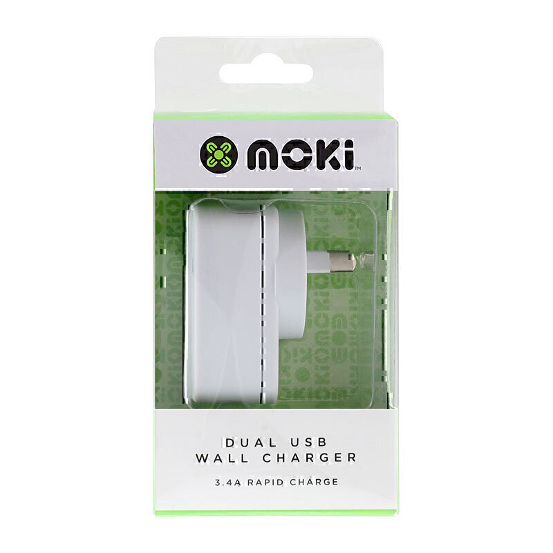 Moki Dual USB Wall Charger Wh 2