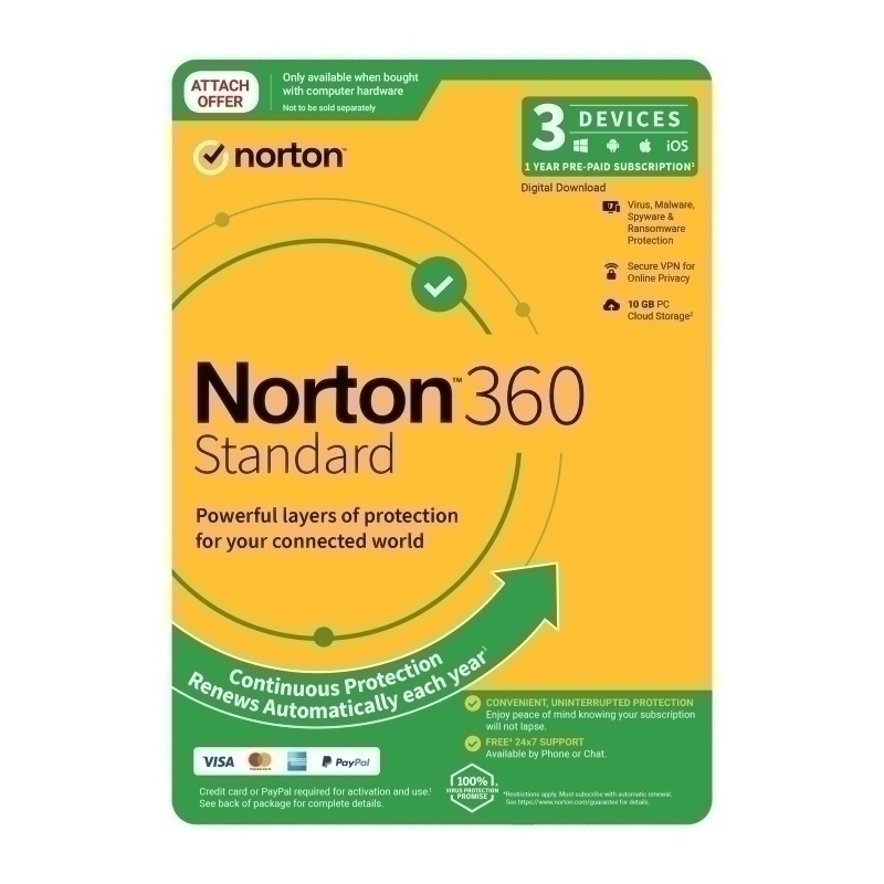 Norton 360 Standard 1U 3D 1 Yr 1