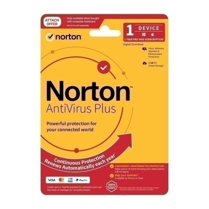 Norton AntiVirus 1U 1D 1 Yr 1