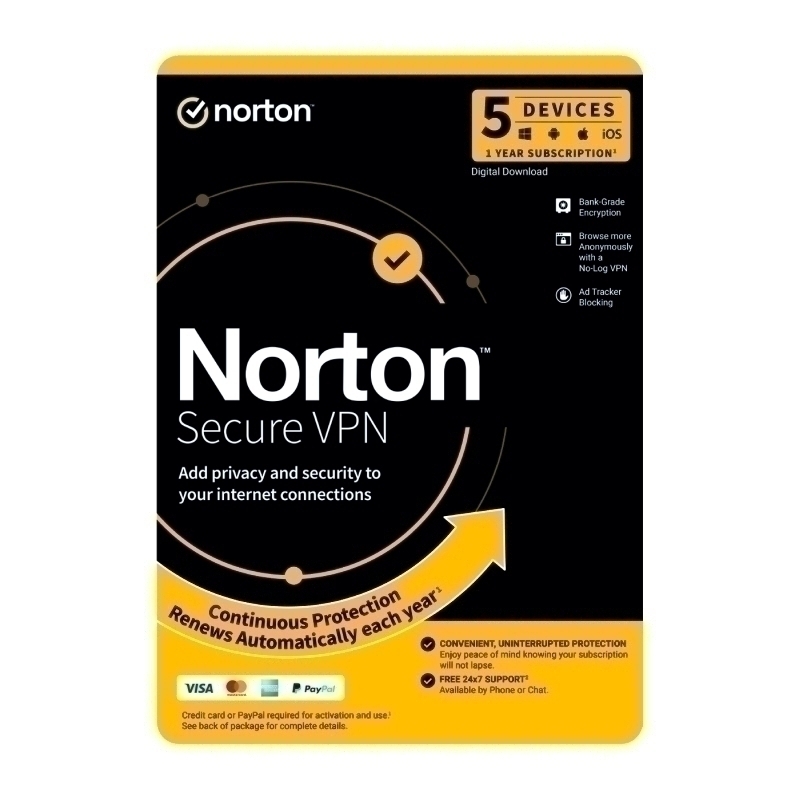 Norton Wifi Privacy 1U 5D 1 Yr 1