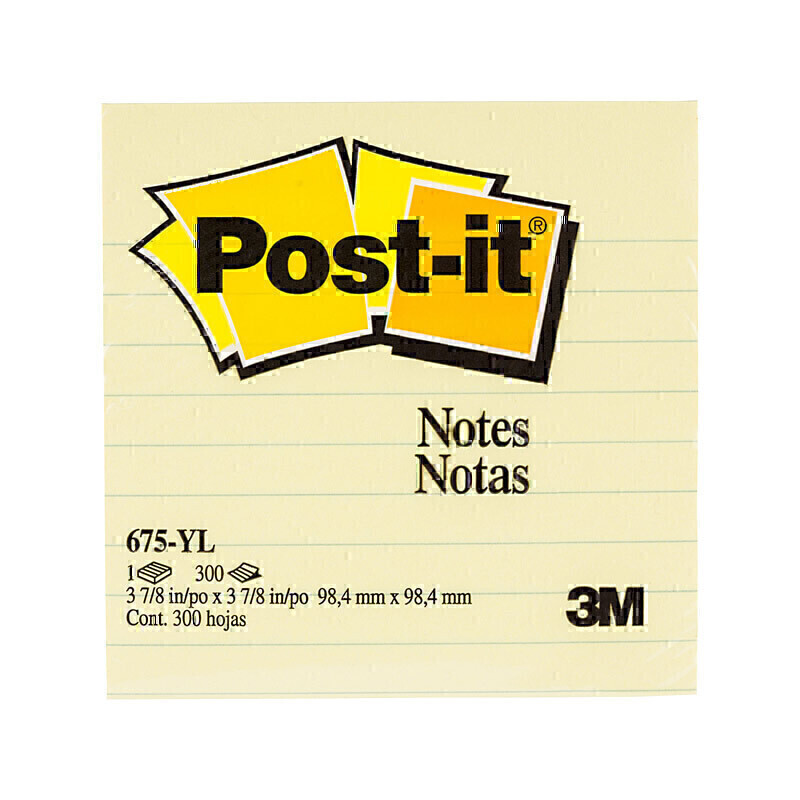 P-I Note 675-YL Ylw 98X98 Bx12 1