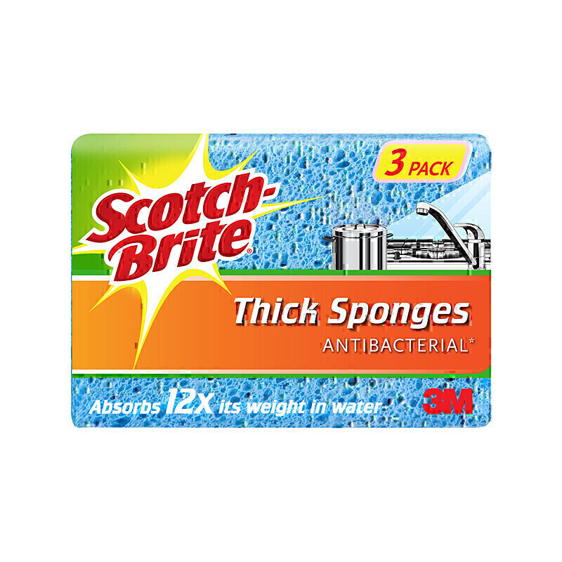 SB Thick Sponge Lge Pk3 Bx8 1