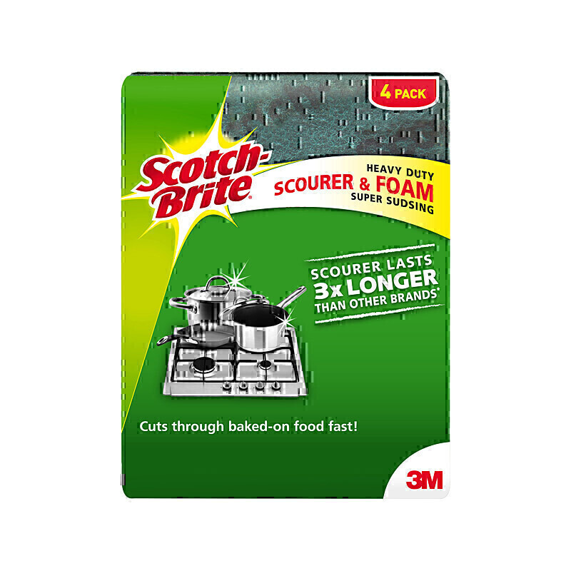 SB Scrub Sponge H/Duty Pk4 1