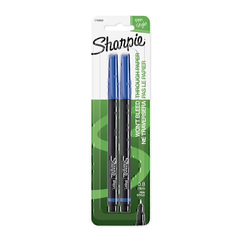 Sharpie Pen Fine Blu Pk2 Bx6 1