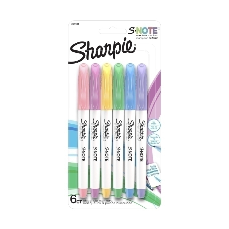 Sharpie S-Note Pastel Pk6 Bx6 1