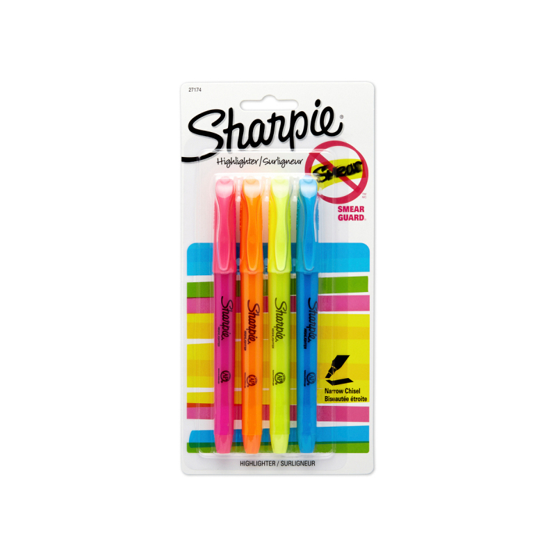 Sharpie Accent Hiliter Pk4 Bx6 2