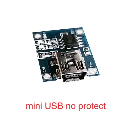 Type-c/Micro/Mini USB 5V 1A 18650 TP4056 Lithium Battery Charger Module Charging Board With Protection Dual Functions 1A Li-ion 4