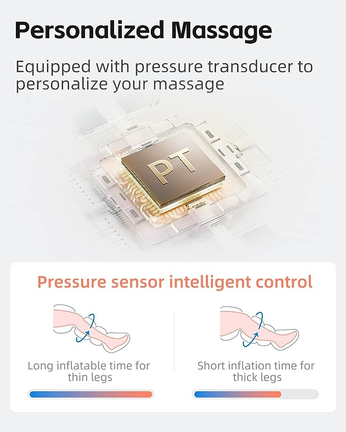 Leg Compression Massager for Circulation and Pain Relief, 3 Heat Levels 3 Modes 3 Intensities, for Legs, Muscle Pain Relief Thigh, Calf & Feet Massage 4 Leg Compression Massager for Circulation and Pain Relief, 3 Heat Levels 3 Modes 3 Intensities, for Legs, Muscle Pain Relief Thigh, Calf & Feet Massage - Image 4