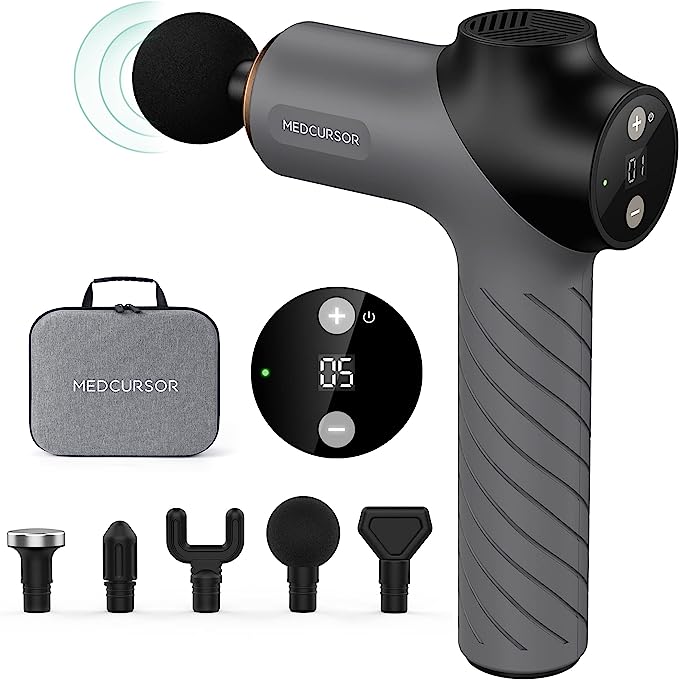 Massage Gun Deep Tissue, Handheld Muscle Massager Gun with LCD Touch Display, Quiet Brushless Motor, Carry Case, Portable Percussion Massage Gun for A 6 Massage Gun Deep Tissue, Handheld Muscle Massager Gun with LCD Touch Display, Quiet Brushless Motor, Carry Case, Portable Percussion Massage Gun for A - Image 6