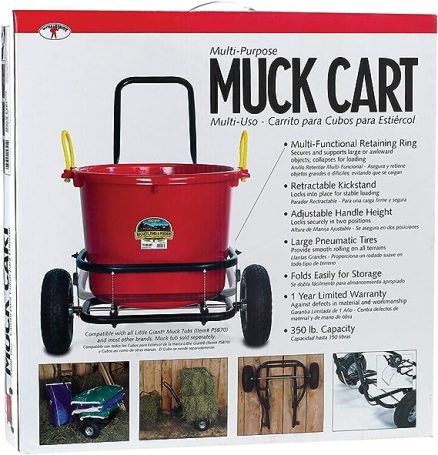 Large Bucket or Tub Cart Muck Cart, Holds Up to 350 lbs 7