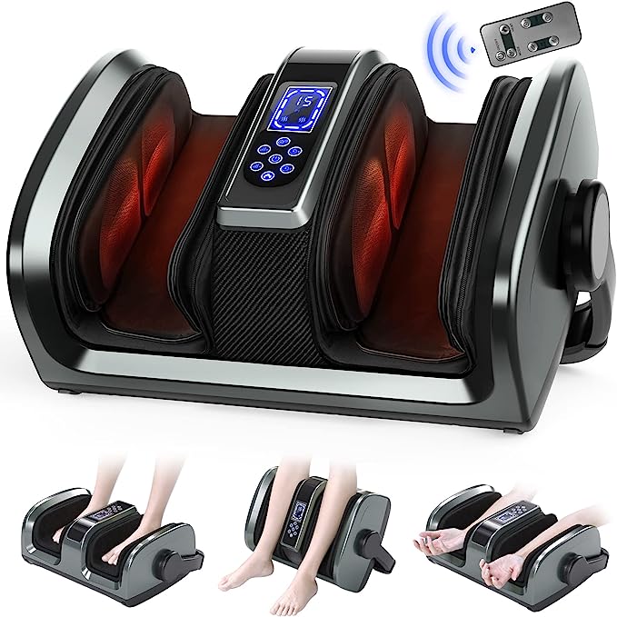 Shiatsu Foot Massager Machine with Heat & Remote for Plantar Fasciitis & Neuropathy, Deep Kneading Calf Leg Massager, Blood Circulation & Pain Relief 7 Shiatsu Foot Massager Machine with Heat & Remote for Plantar Fasciitis & Neuropathy, Deep Kneading Calf Leg Massager, Blood Circulation & Pain Relief - Image 7