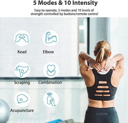 Wireless Tens Unit Muscle Stimulator with Remote, Electronic Stimulator Tens Massager for Back Pain Relief, and Shoulder, Waist, Back, Neck, Arm, Leg, 5