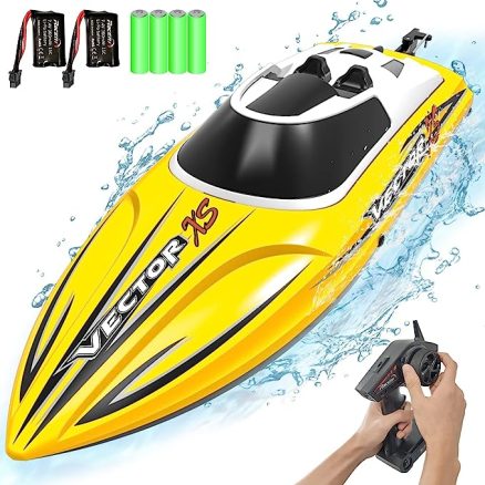 20MPH Fast RC Boat for Adults 2.4Ghz Remote Control Boat for Pools and Lake with 2 Rechargeable Batteries Toys 5