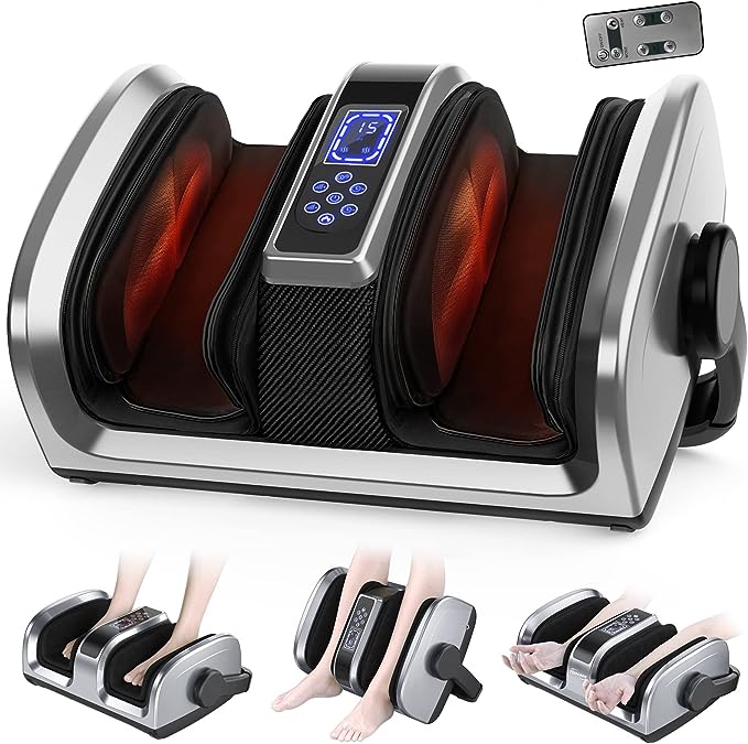 Shiatsu Foot Massager Machine with Heat & Remote for Plantar Fasciitis & Neuropathy, Deep Kneading Calf Leg Massager, Blood Circulation & Pain Relief 4 Shiatsu Foot Massager Machine with Heat & Remote for Plantar Fasciitis & Neuropathy, Deep Kneading Calf Leg Massager, Blood Circulation & Pain Relief - Image 4