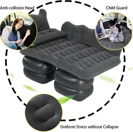 Car Air Mattress Inflatable Bed for Car,Thickened Car Camping Bed Sleeping Pad with Upgrade Side File,SUV Truck Air Mattress for Camping Travel, Hikin 8