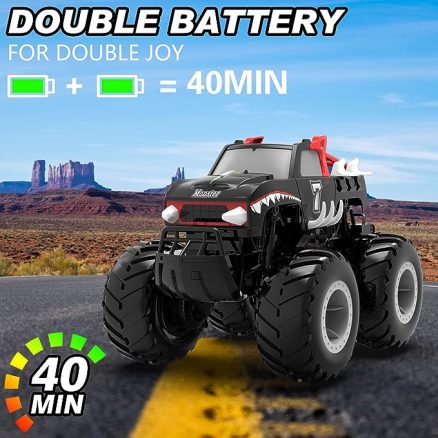 Amphibious Remote Control Car Toys for Boys 2.4GHz 1:16 All Terrain Off-Road RC Car Waterproof RC Monster Truck Kids Pool Toys Remote Control Boat Gif 4