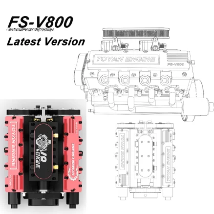 Toyan V8 FS-V800 28cc Engine RTR Nitro Engine Model Kits with Supercharger 13