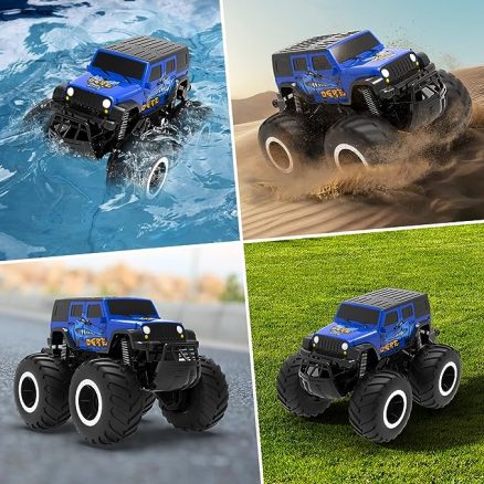 Amphibious Remote Control Car Toys for Boys 2.4GHz 1:16 All Terrain Off-Road RC Car Waterproof RC Monster Truck Kids Pool Toys Remote Control Boat Gif 16