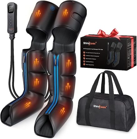Leg Compression Massager for Circulation and Pain Relief, 3 Heat Levels 3 Modes 3 Intensities, for Legs, Muscle Pain Relief Thigh, Calf & Feet Massage 7