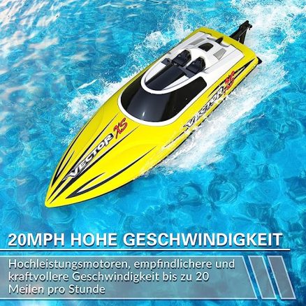20MPH Fast RC Boat for Adults 2.4Ghz Remote Control Boat for Pools and Lake with 2 Rechargeable Batteries Toys 8