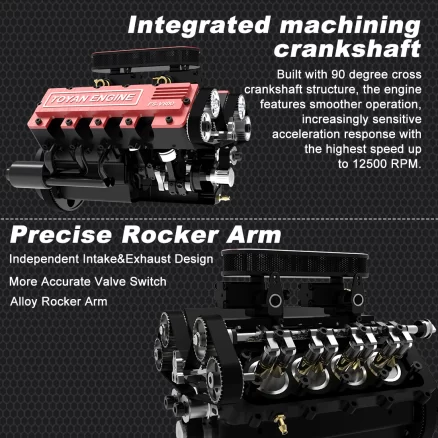 Toyan V8 FS-V800 28cc Engine RTR Nitro Engine Model Kits with Supercharger 11