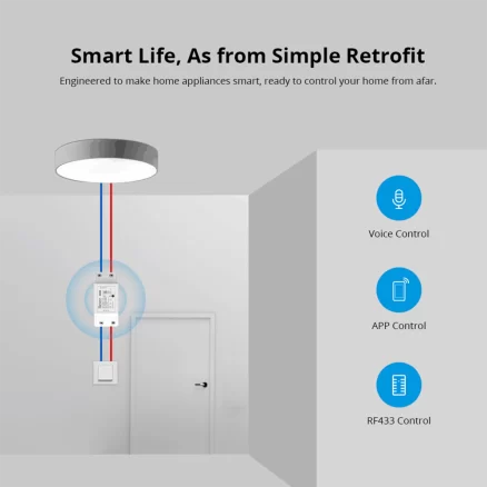 SONOFF RFR2 – WiFi Wireless Smart Switch With RF Receiver For Smart Home 2