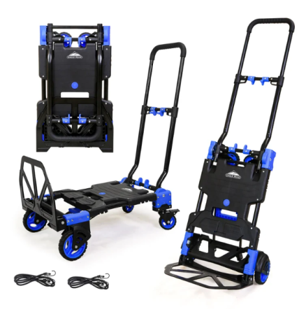 Folding Dolly Cart 330 lb Capacity with Bungee Cords 1