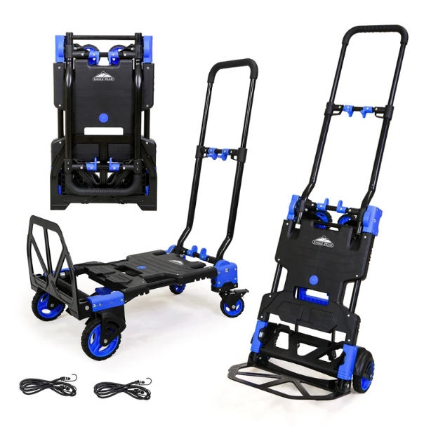 Folding Dolly Cart 330 lb Capacity with Bungee Cords 1