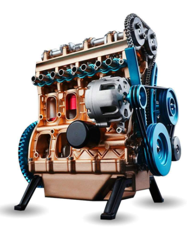 V4 Car Engine Model Full Metal Assembling Four-cylinder Building Kits for Researching Industry Studying/Toy/Gift 3 V4 Car Engine Model Full Metal Assembling Four-cylinder Building Kits for Researching Industry Studying/Toy/Gift - Image 3