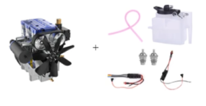 Toyan X-Power 2-Cylinder 4-Stroke Kit DIY Build RC Car Engine FS-L200W -Blue 10
